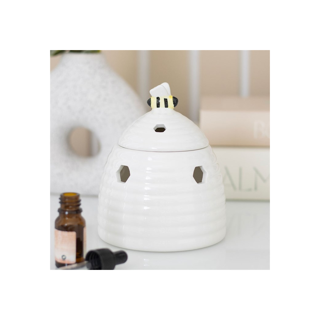 Burner Home Fragrance Beehive Oil Decor Relaxing Ambience White