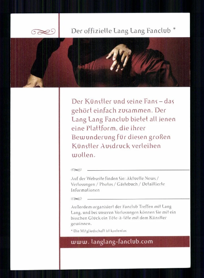 Lang Lang Oper / Klassik Autogrammkarte Original Signiert Musik + 1696 - Bild 2 von 2