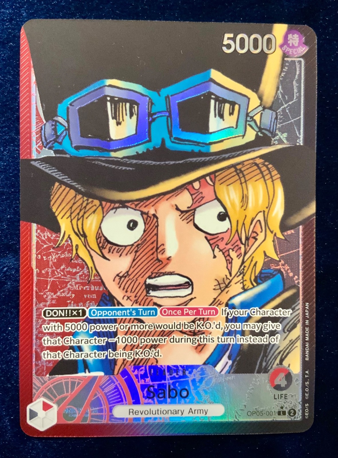 Sabo Leader (Alt Art) OP05-001 Awakening of the New Era One Piece English
