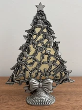 Vintage Pewter Christmas Tree Votive Holder