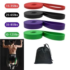 4 PACK Heavy Duty Resistance Bands Pull Up Assist Band Exercise Fitness Strength