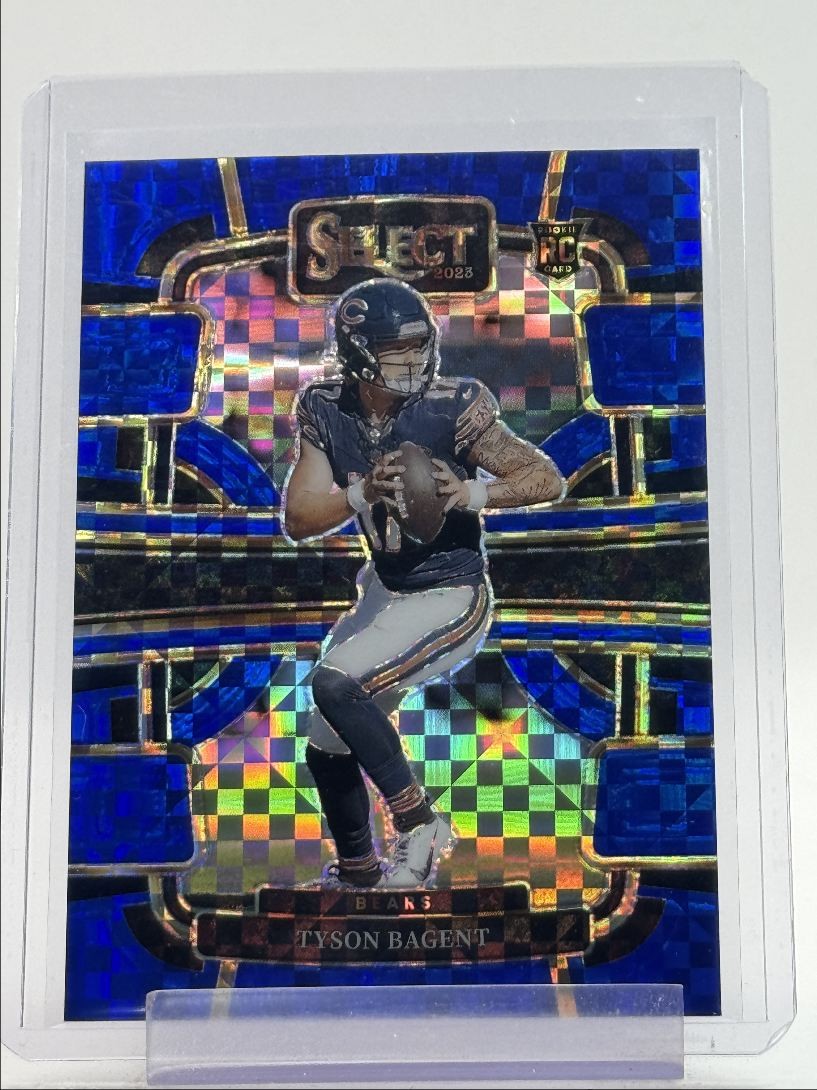 TYSON BAGENT 2023 SELECT CONCOURSE ROOKIE BLUE CHECKER BEARS RC /199 Q4128