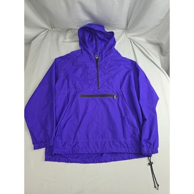 Sportsmaster Purple Nylon Supplex Anorak Windbreaker Jacket Made in USA Large