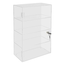 Acrylic Display Case with Lock Keys, 4-tier Showcase Display Cabinet for Home