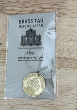NEW-Traveler's Factory Tokyo Station Notebook Brass Tag Limited Edition