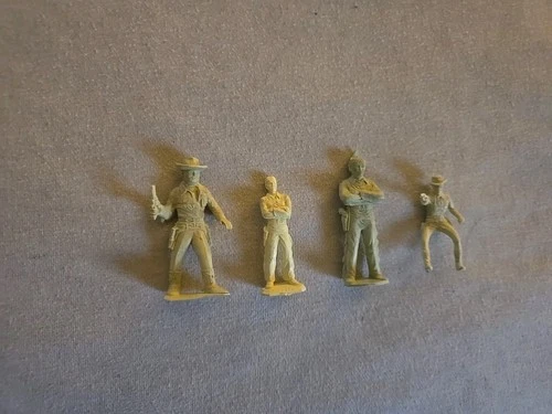 Vintage 60mm 54mm Marx Lone Ranger Tonto Figure Set Cream