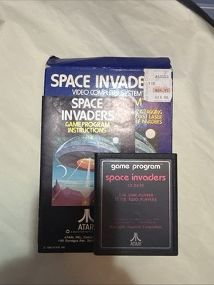 Atari 2600 Space Invaders With Manual & Box