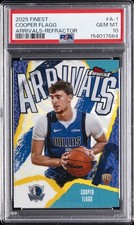 2025 TOPPS FINEST ARRIVALS REFRACTOR #A-1 COOPER FLAGG PSA 10
