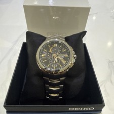 SEIKO SSC376 Men's Coutura Solar Perpetual Alarm Chronograph Two Tone Watch