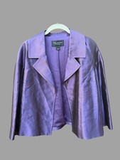 St John Couture Purple Silk Blend Jacket, Size 6, Silk Lining