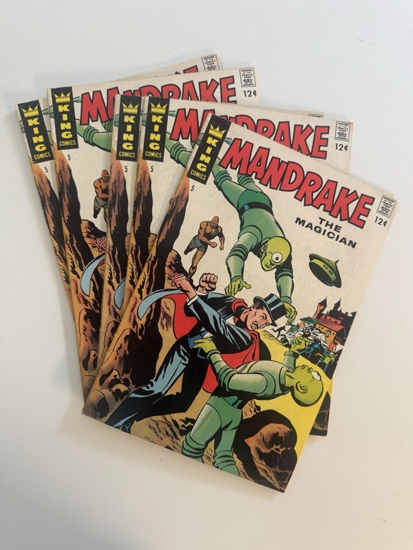 1967 MANDRAKE THE MAGICIAN COMIC BOOK # 5 - Lot of 5