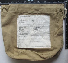 Original WW1 Vintage US MILITARY Issue PERSONAL EFFECTS BAG