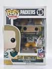 Funko Pop! NFL Football Greenbay Packers Clay Matthews #16 w/Protector