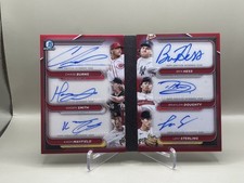 2024 Bowman Draft Burns/Hagen/Hess/Mayfield/Doughty/Sterling 6 Auto Red book 2/5