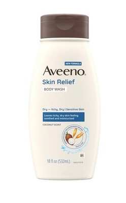 Aveeno Skin Relief Body Wash with a Gentle Coconut Scent, 18 Fl oz
