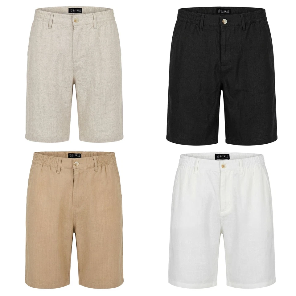 Tazzio Leinen Shorts Regular Fit Herren kurze Stoff Hose Sweatshorts - Bild 1 von 1
