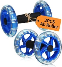 2-Pack Ab Roller Wheel Dual Abdominal Exercise Equipment Core Workout Stable
