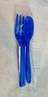 Weight Watchers Salad Spoon & Fork Serving Set WW 11” Large Silicone Blue NEW