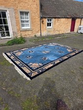 Hand Knotted KAYAM Chinese Rug Large Blue Navy UK DELIVERY AVAILABLE
