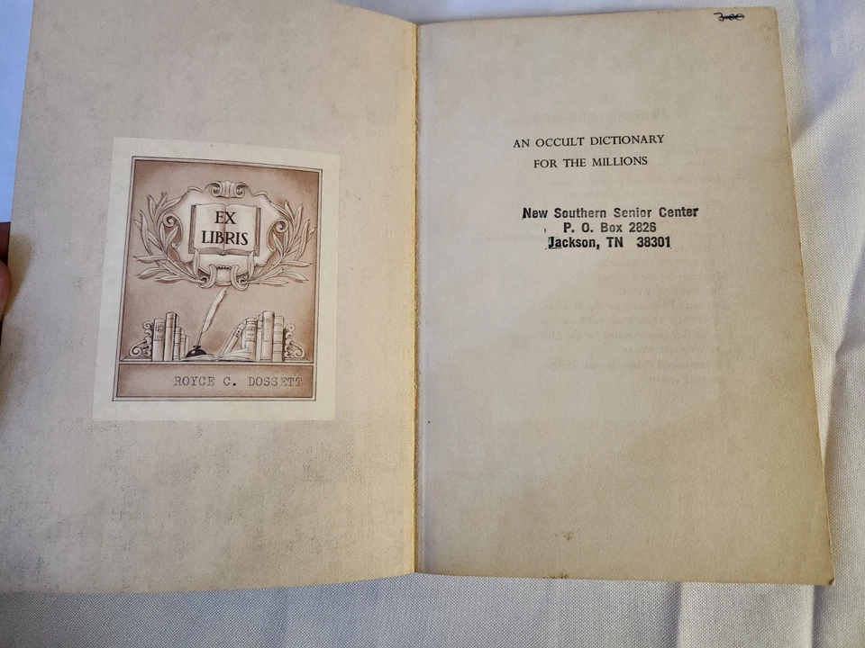 An Occult Dictionary for the Millions by Howard V. Chambers PB First Edition   - Image 4 of 4
