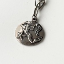 Vintage MARGOT DE TAXCO ZODIAC Aquarius STERLING SILVER Pendant