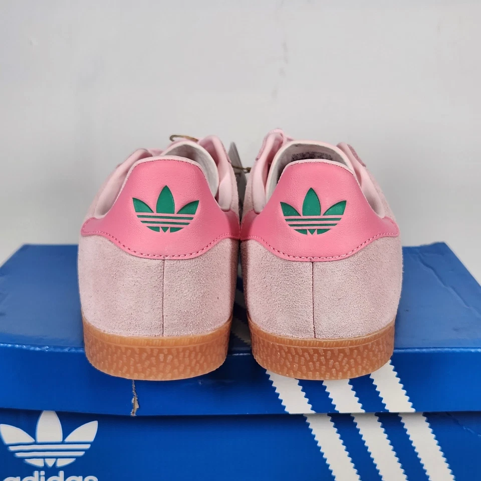 Size 4.5 Big Kids - adidas Gazelle J Junior - Clear Pink / Court Green / Bliss - Image 4 of 4