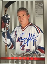 Brian Leetch Autographed 1997-98 Donruss Studio Portrait HOF BAS