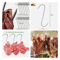 Fleischerhaken S Haken KüChenhaken Edelstahl RäUcherhaken Fleischhaken 15 StüCk