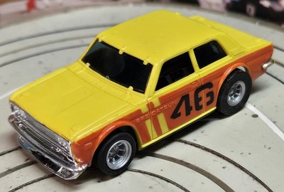 Faller Aurora ~~ Datsun Bre 510 mit AFX Chassis, 70er Jahre Spielzeug #EBS1886