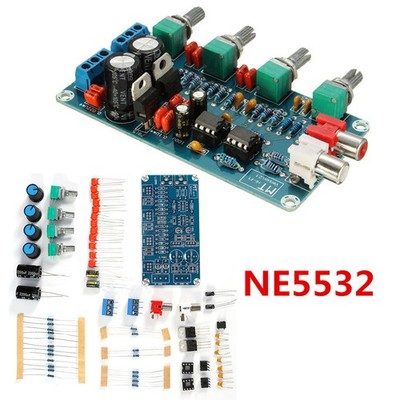 DIY Kit NE5532 HIFI OP-AMP Preamplifier Volume EQ Tone Amplifier Control Board