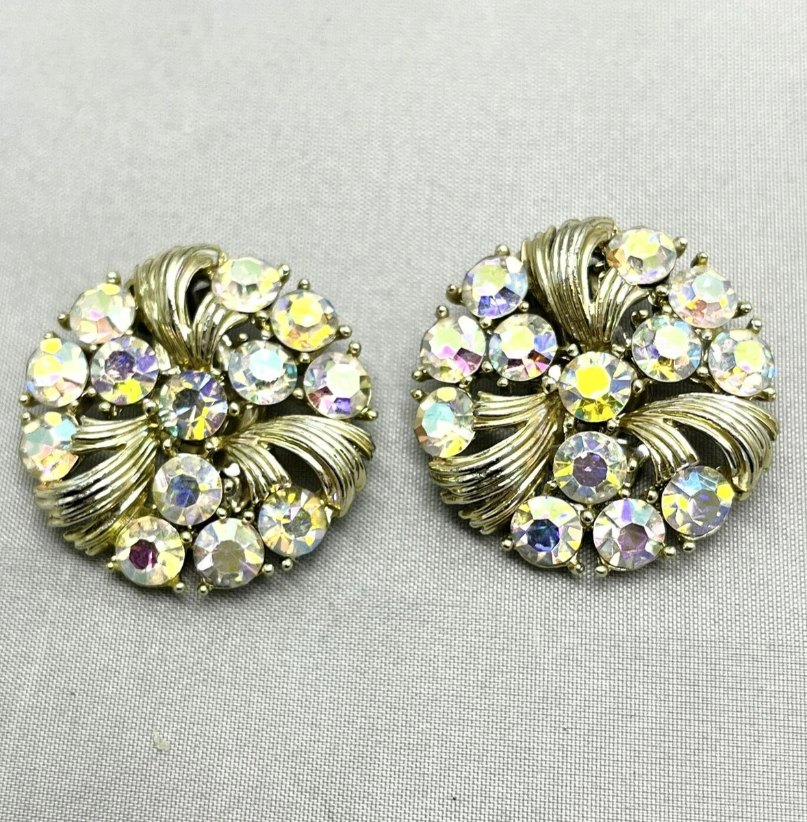 Vintage Lisner Rhinestone Earrings