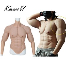 Male Silicone Muscle Suit Fake Muscle Chest With Real Show Manly Crossdresser
