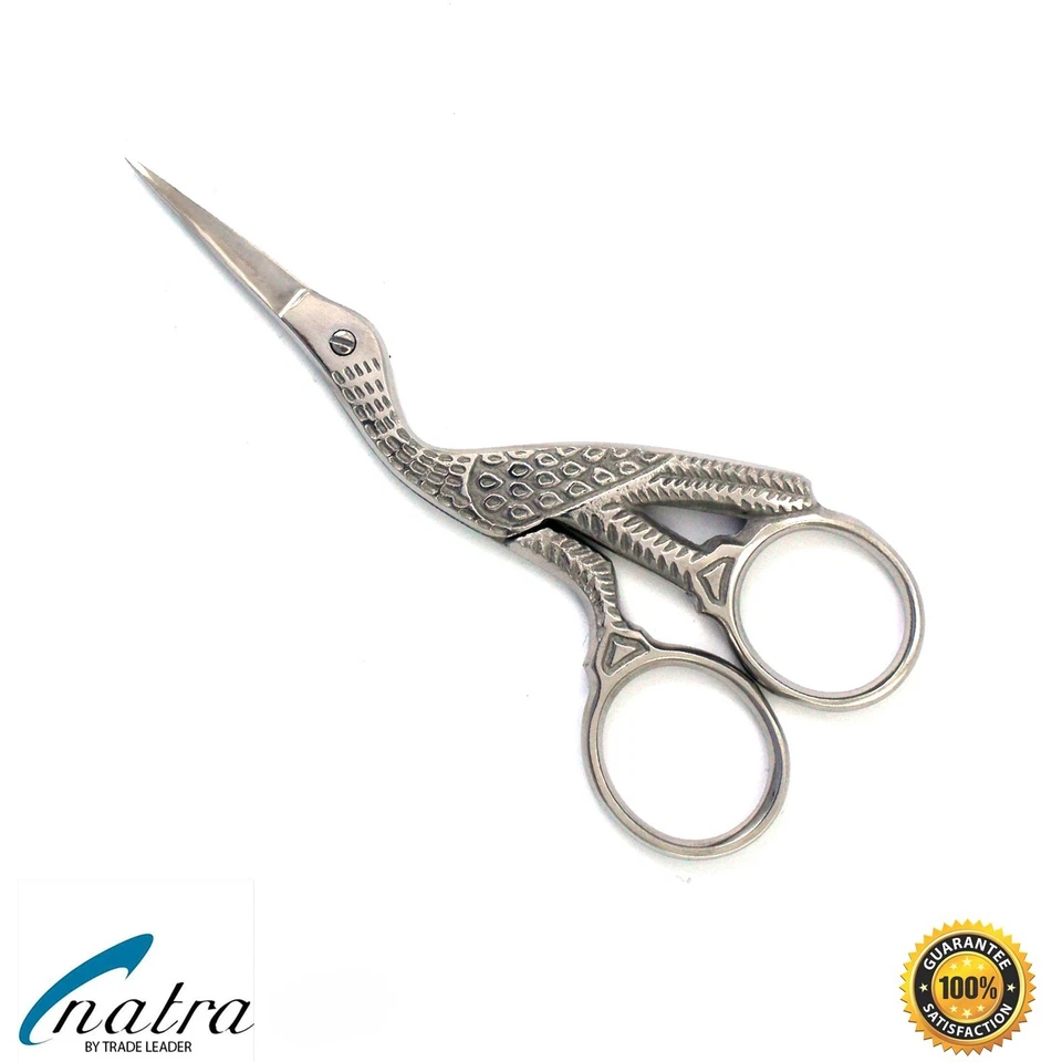 Storchschere Stickschere Fadenschere Nähenschere Handarbeitschere 9 cm Schere - Bild 2 von 4