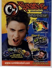 2001 Rumble Robots Toys Vintage Print Ad/Poster Trading Cards 00s Kid Pop Art