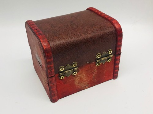 Wooden Boxes Colonial Rustic Style Trunk Treasure Chest Vintage Storage Box - Picture 33 of 34