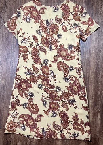 Vestido recto Talbots de colección para mujer talla 6 amarillo pura seda cachemira forrado ropa de trabajo - Imagen 5 de 10