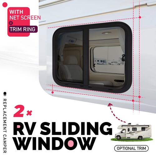 RV Window 14/18/24/35/36/42" H × 12/15/20/22/24/40" W w/ Trim 1-3/4" Windows - Picture 63 of 106