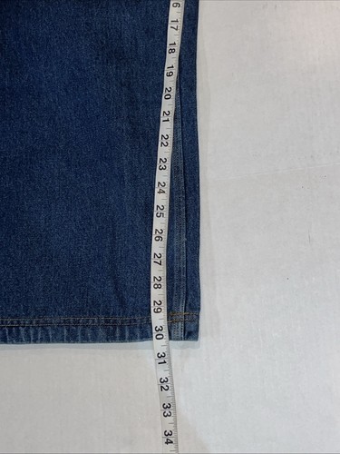 Pantalones de mezclilla Duluth Trading para hombre 48 azul lavado oscuro carpintero carga 48x30 trabajo algodón - Imagen 8 de 8