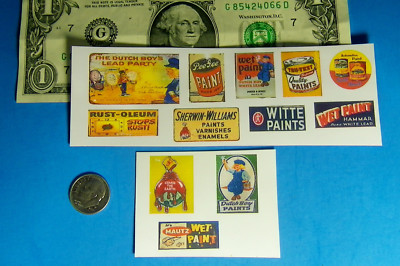 1:87 HO Scale Paint Store CUT & PEEL STICKER Mautz Dutch Boy Rust-oleum Stickers