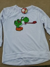 Yoshi Nintendo Super Mario Bros Brushed fleece Sweatshirt Women's M L XL XXL NEW