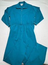 Vintage Teddi 2 Piece Windbreaker Track Suit Blue Womens Pants 10 Jacket Small