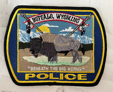 BUFFALO WYOMING POLICE BENEATH THE BIG HORNS COLLECTIBLE PATCH