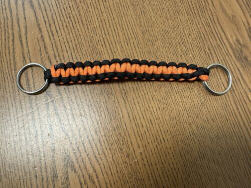 Black & Orange Paracord Keychain