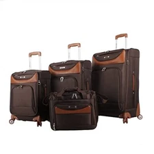 Pathfinder 4-Piece Spinner Luggage Set- Tote Bag, 20in, 24in and 28in