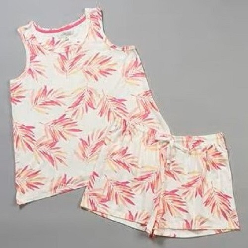 Nwt $56 ELLEN TRACY Tropical Palm 2 Piece STRETCHY Top & Shorts Pajama Set 4X - Picture 4 of 4