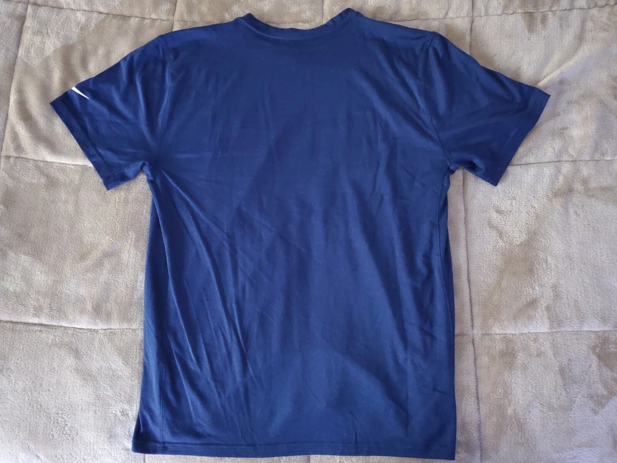 Nike Dri FIT New England Patriots 2016 AFC Champions T shirt Blue Large