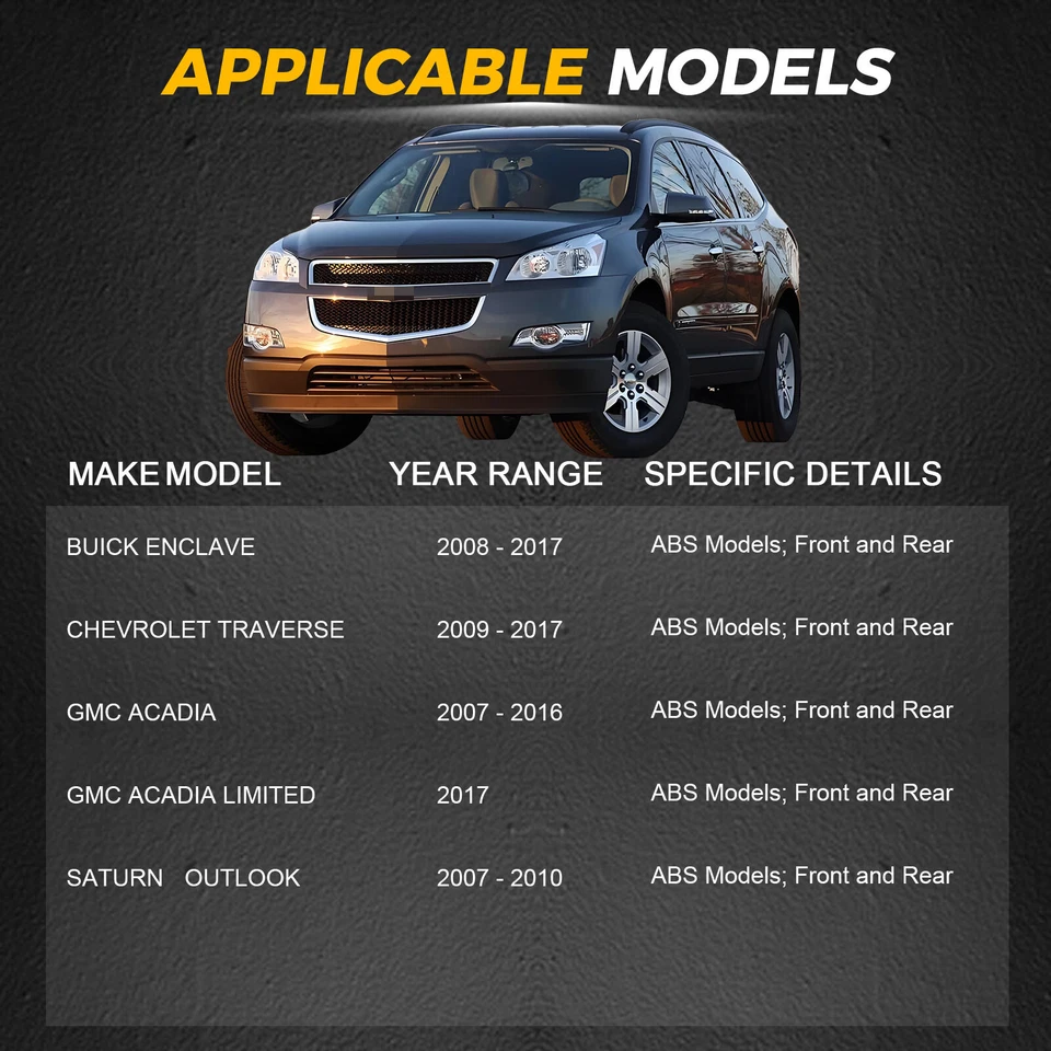 For Saturn Outlook 2007 2008-2010 Pair Front or Rear Wheel Hub Bearings 3.6L - Image 2 of 4