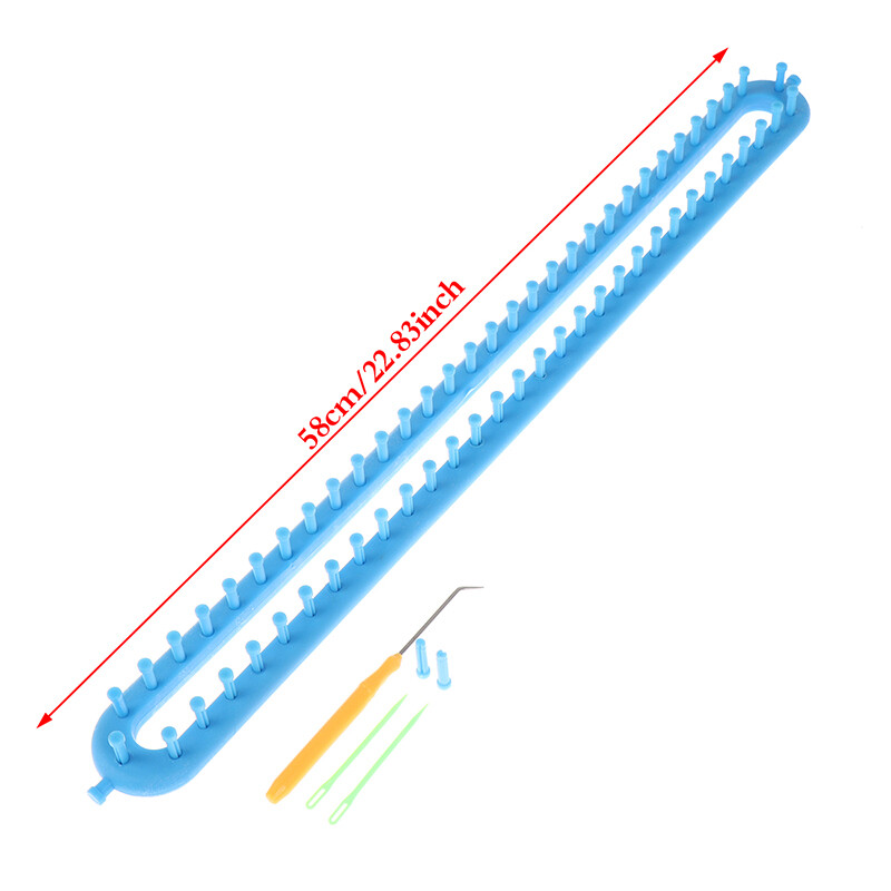 Rectangle Scarf Knitting Loom Kit Set Sewing Needle Scarves DIY Craft