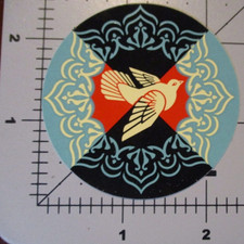 SHEPARD FAIREY Obey Giant STICKER Geometric Dove qtr from poster print F