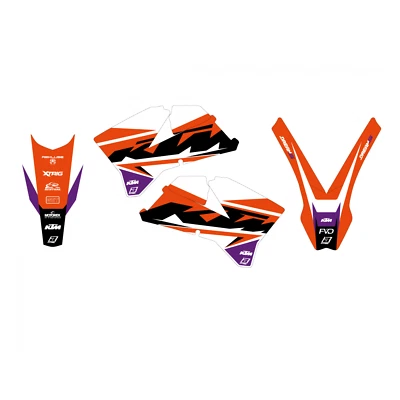 BLACKBIRD Kit adesivi grafiche Ktm Exc 125 200 250 300 Excf 400 450 525 2005 2006 2007